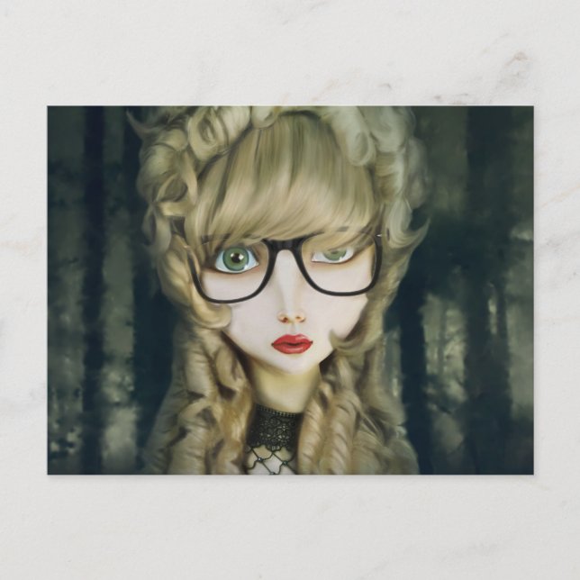 Hipster Nerd Postkarte (Vorderseite)