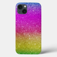 Hipster Niedlich Bright Pink Magenta Glitzer Regen