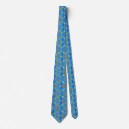 Hipster Nine Oaster Hexagon Blur Satin Necktie Krawatte