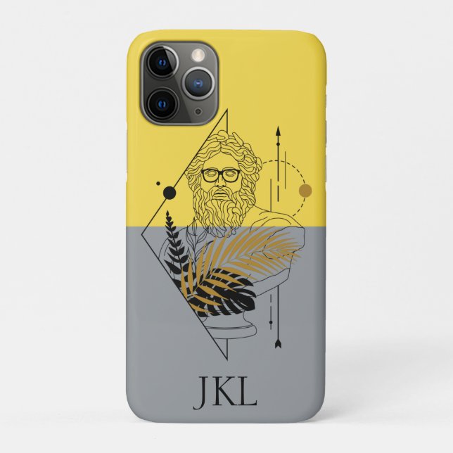 Hipster Olympic God Colorblock Monogram Case-Mate iPhone Hülle (Rückseite)