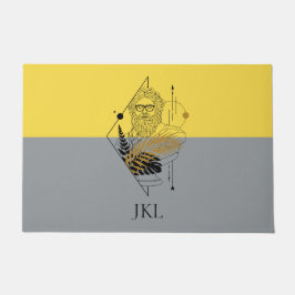 Hipster Olympic God Colorblock Monogram Fußmatte