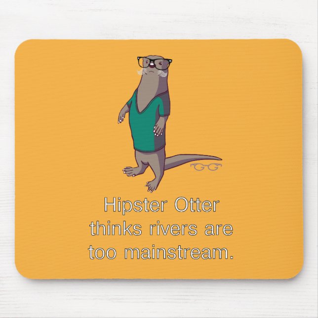 Hipster-Otter Mousepad (Vorne)