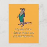 Hipster Otter Postcard