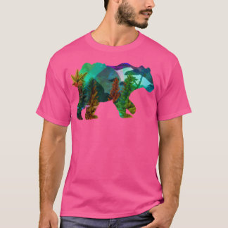 Hipster Outdoor Mountains als Design Baseball beze T-Shirt
