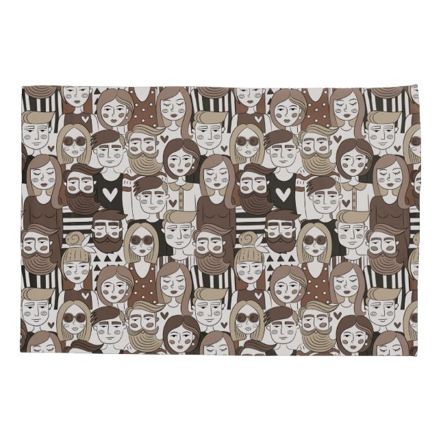 Hipster Pattern Kissenbezug (Rückseite)