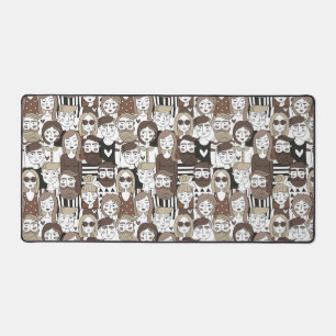 Hipster Pattern Schreibtischunterlage