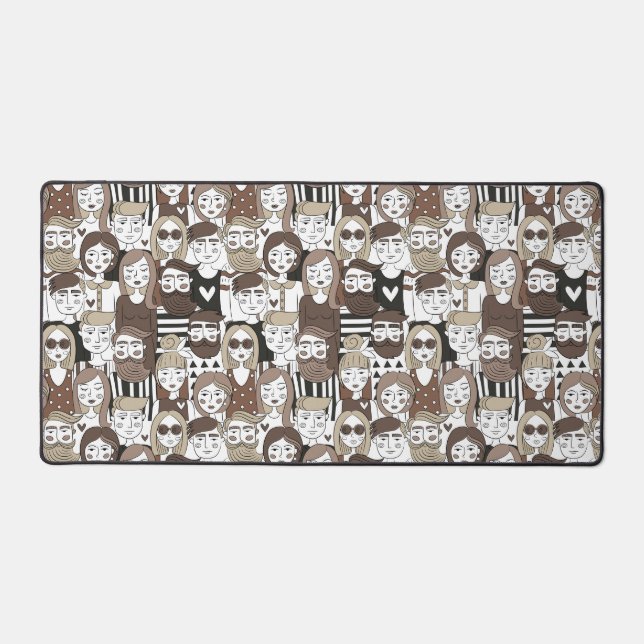 Hipster Pattern Schreibtischunterlage (Vorderseite)