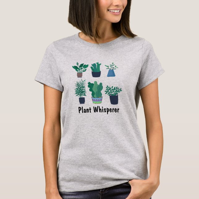 Hipster Pflanze Whisperer T-Shirt T - Shirt Design (Vorderseite)