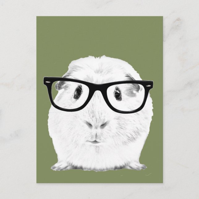 Hipster Pigster Postkarte (Vorderseite)