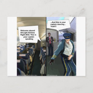 Hipster Pilot Funny Postkarte