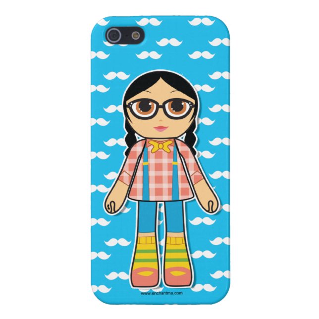 Hipster-Puppen-Zellen-Telefon-Kasten iPhone Hülle (Hinten)