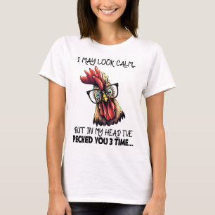 Hipster Rooster Funny Sprichwort T-Shirt