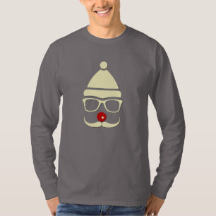 Hipster Rudolph Mustache T-shirt Homme