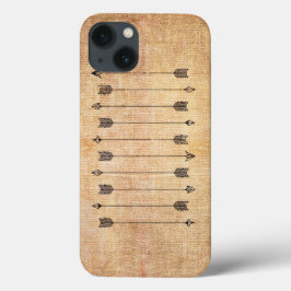 Hipster rustikale Leinenpfeile Case-Mate iPhone Hülle