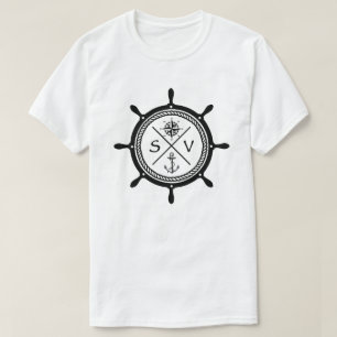Hipster Sailing SV Segelschiff Logo T-Shirt