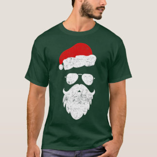 Hipster Santa Beard Aviator Sonnenbrille und Hat - T-Shirt