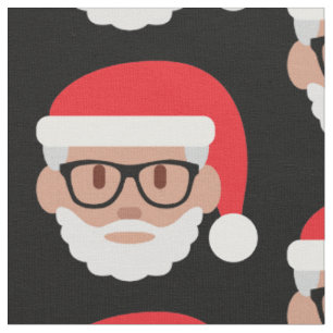 Hipster Santa Claus emoji Stoff