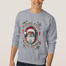 Hipster Santa Sleigh Rides Good Vibes Weihnachten