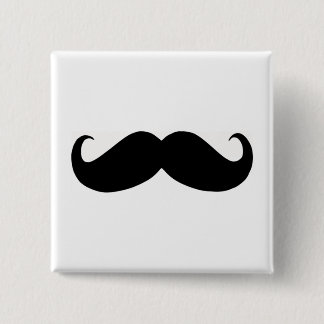 Hipster-Schnurrbart-Quadrat-Knopf Button