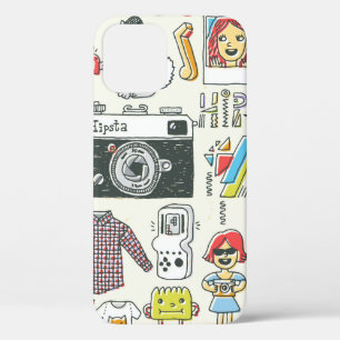 Hipster schwänzen Hand gezeichnet buntes doodle S Case-Mate iPhone Hülle
