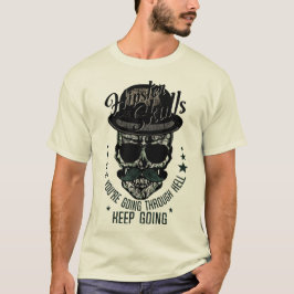 Hipster Skull Todeskopf Krane Pirat Zitat M T-Shirt