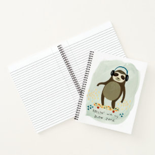 Hipster Sloth   Rollin' mit meinen langsamen Marme Notizbuch
