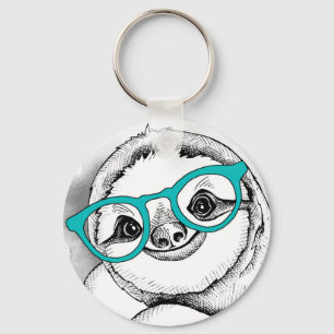 Hipster Sloth Schlüsselanhänger