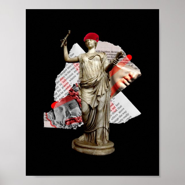 Hipster Statue Poster (Vorne)