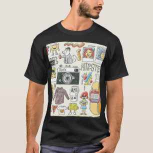 Hipster Swag: Handgezeichnetes Doodle-Set T-Shirt