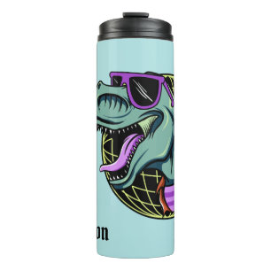 Hipster T-Rex individuelle Name & Farbwäscher Thermosbecher