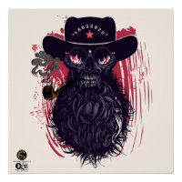 Hipster-Totenkopf Skulls-Cowboy