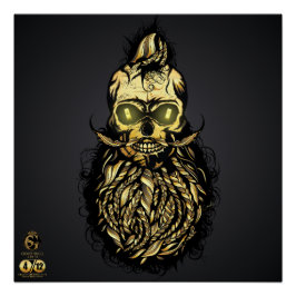 Hipster-Totenkopf Skulls Poster