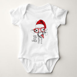 Hipster Weihnachts-Giraffe | Urlaub Baby Strampler