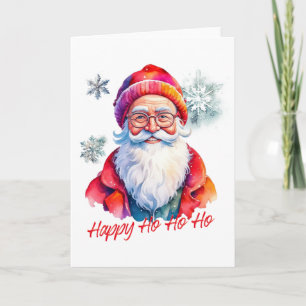 Hipster Weihnachtsmann Karte