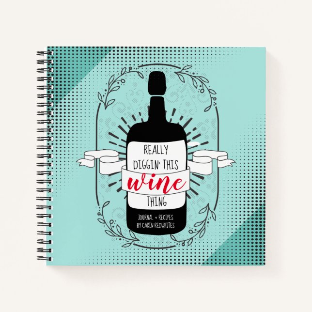 Hipster Weintrauben Journal Food Pairbook Notizbuch (Vorderseite)