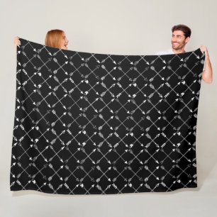 Hipster Weiße Pfeil Muster Meist schwarz Fleecedecke