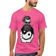 Hipster Yin Yang Skull Schnurrbart Vest