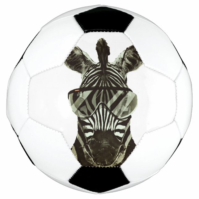 Hipster Zebra Fußball (Vorderseite)