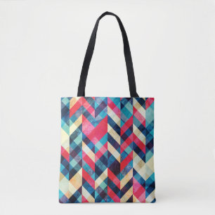 Hipster-Zickzack: grungiges nahtloses Muster. Tasche