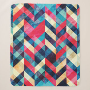 Hipster-Zickzack-Muster nahtlos mit Grundierwirkun Sherpadecke