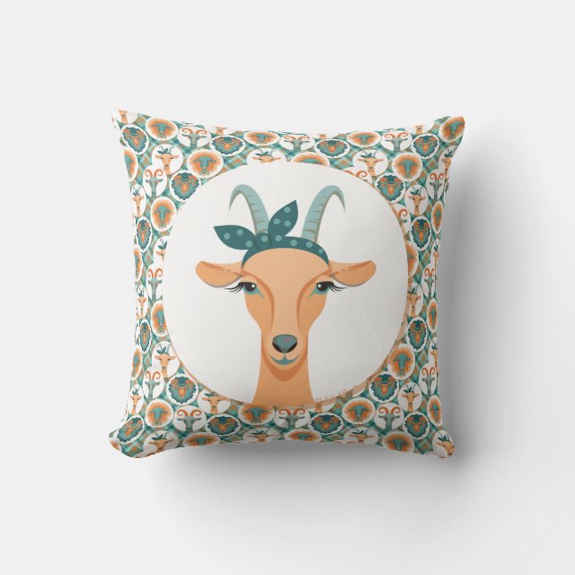 Hipster Ziegen | von TotallyGoatally™ Kissen (Vorderseite)