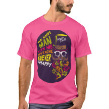 Hipster Zitat Happy Man Mustache n