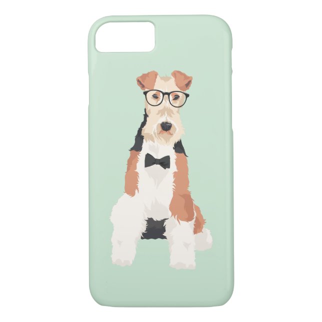 Hipstercooler Fox-Terrier-Draht-Hund für Case-Mate iPhone Hülle (Rückseite)