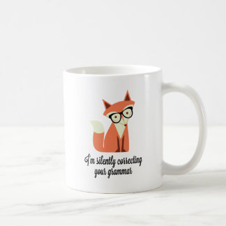 Hipsterfox-Grammatik Kaffeetasse