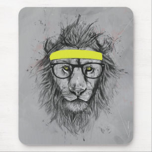 Hipsterlöwe Mousepad