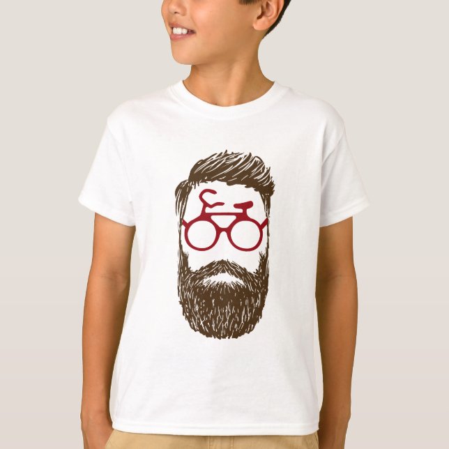 Hipsterradfahrer T-Shirt (Vorderseite)