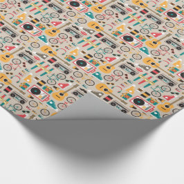 Hipsterrific Hipster-Sache-Muster (Cinereous) Geschenkpapier