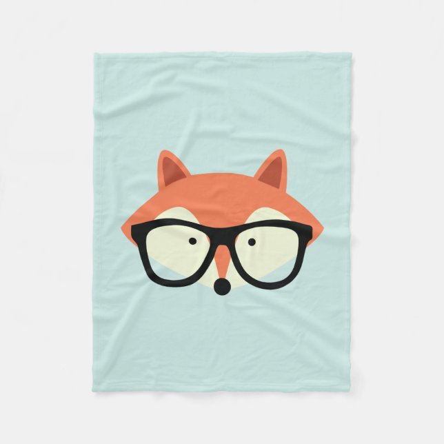 Hipsterroter Fox Fleecedecke (Vorderseite)