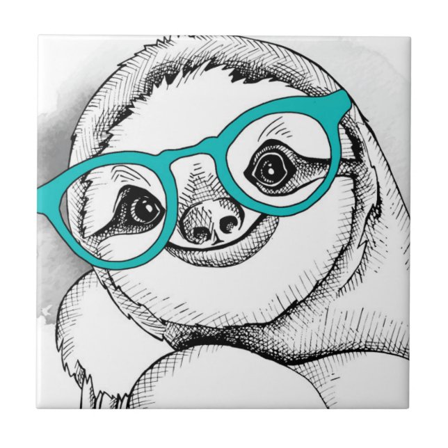 HipsterSloth Fliese (Vorderseite)