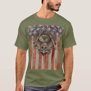 Hiram Abiff Freimaurer mit Amerikaner färbt Shirt